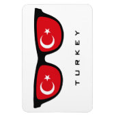 Türkei Shades benutzerdefinierte Text- und Farbmag Magnet (Vertikal)
