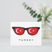 Türkei Shades benutzerdefinierten Text & Farbe Pos Postkarte (Stehend Vorderseite)