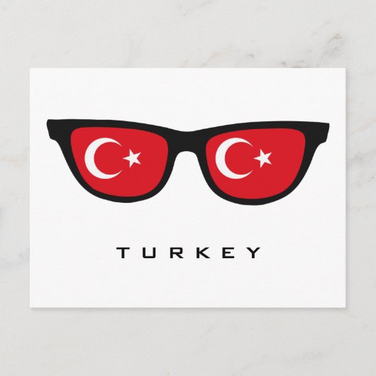 Türkei Shades benutzerdefinierten Text & Farbe Pos Postkarte (Vorderseite)