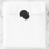 Türkei-Silhouette Quadratischer Aufkleber (Tasche)