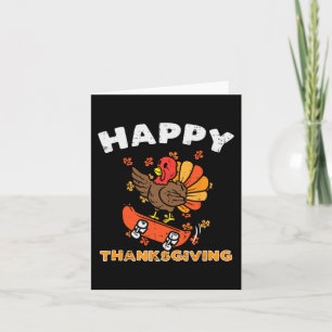 Türkei Skateboard Happy Thanksgiving Niedlich Herb Karte