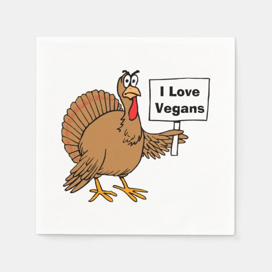 Türkei Spaß Vegan Joke Serviette (Vorderseite)