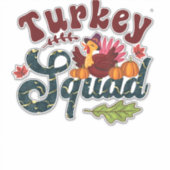 Türkei Squad Funny Erntedank Day Run Pilgrim Gi Aufkleber (Vorderseite)