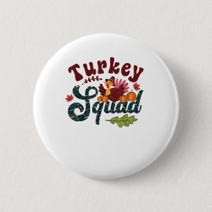 Türkei Squad Funny Erntedank Day Run Pilgrim Gi Button