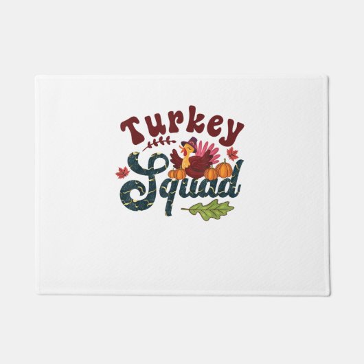 Türkei Squad Funny Erntedank Day Run Pilgrim Gi Fußmatte (Vorderseite)
