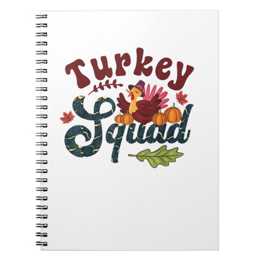 Türkei Squad Funny Erntedank Day Run Pilgrim Gi Notizblock (Vorderseite)