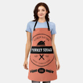 Türkei Squad Funny Hipster Peach und Black Schürze (Getragen)