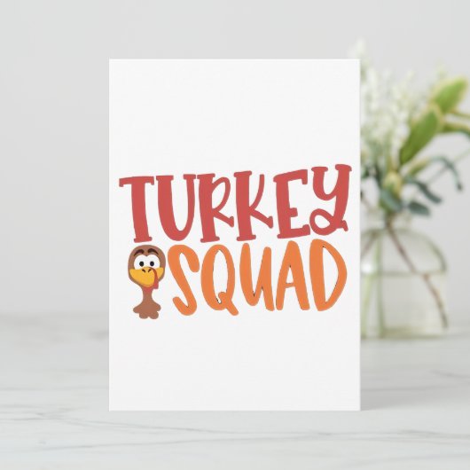 Türkei Squad Matching Outfit Türkei Erntedank Einladung (Stehend Vorderseite)