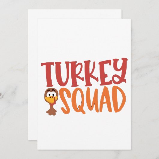 Türkei Squad Matching Outfit Türkei Erntedank Einladung (Vorne/Hinten)