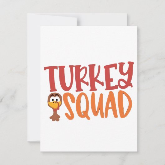 Türkei Squad Matching Outfit Türkei Erntedank Mitteilungskarte (Vorderseite)