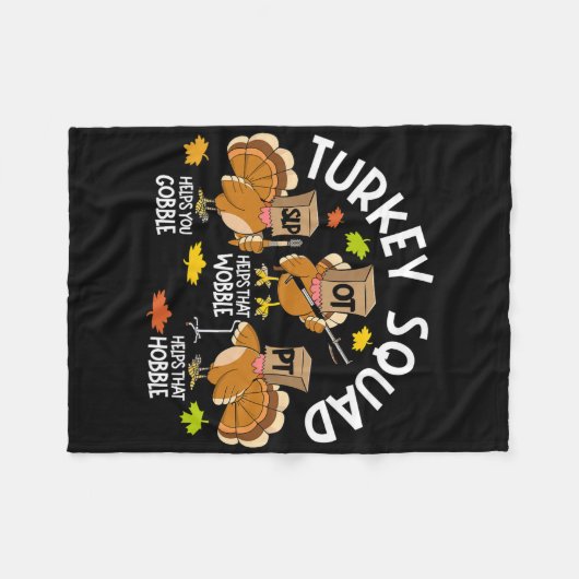 Türkei Squad Slp Ot PT Therapieteam Fall Thanksgiv Fleecedecke (Vorderseite (Horizontal))