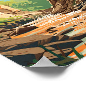 Türkei Staat Park Indiana Reisen Vintag Poster (Ecke)