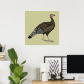 Türkei: Standard Bronze Hen Poster (Heimbüro)