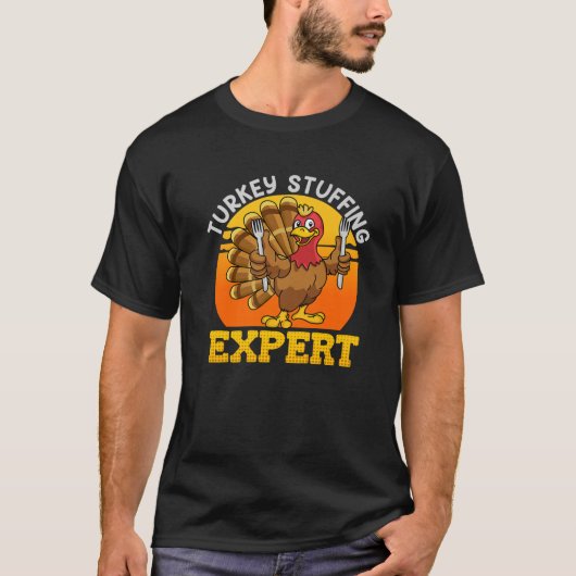 Türkei Stuffing Expert Erntedank Dinner Thanksg T-Shirt (Vorderseite)