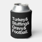 Türkei & Stuffing & Gravy & Football Erntedank Dosenkühler (Kanne Vorderseite)