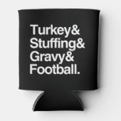 Türkei & Stuffing & Gravy & Football Erntedank Dosenkühler (Vorderseite)