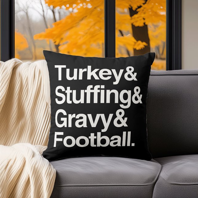 Türkei & Stuffing & Gravy & Football Erntedank Kissen (Von Creator hochgeladen)