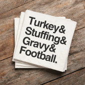 Türkei & Stuffing & Gravy & Football Erntedank Serviette