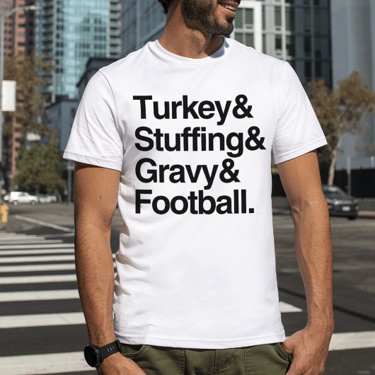 Türkei & Stuffing & Gravy & Football Erntedank T-Shirt