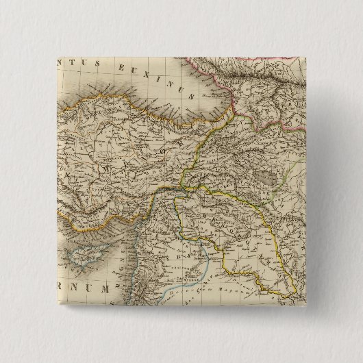 Türkei-Syrien-Karte Button (Vorderseite)