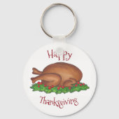 Türkei Tag glücklich Thanksgiving Dinner Platter F Schlüsselanhänger (Vorderseite)