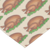 Türkei Tag glücklich Thanksgiving Dinner Platter P Tischdecke (Schrägansicht)