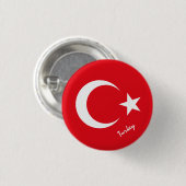 Türkei-Taste, patriotische türkische Flaggenmode Button (Vorne & Hinten)