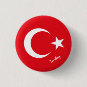 Türkei-Taste, patriotische türkische Flaggenmode Button (Vorderseite)