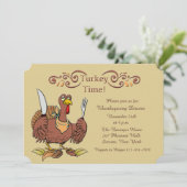 Türkei Time Erntedank Abendessen Einladung (Stehend Vorderseite)