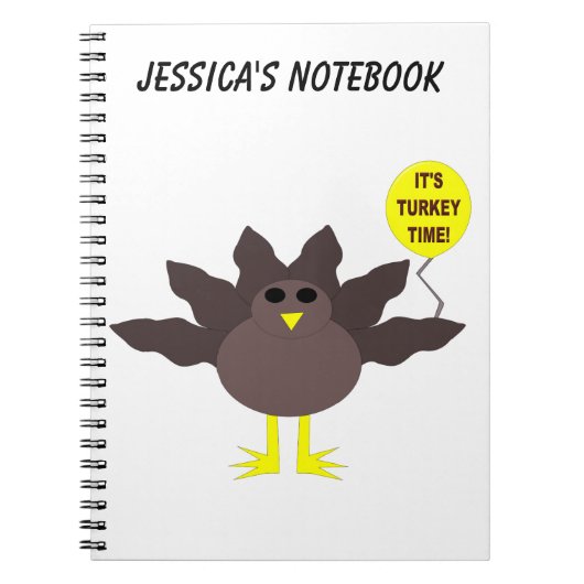 Türkei Time Erntedank Anpassbares Notebook Notizblock (Vorderseite)