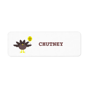 Türkei Time Erntedank Custom Food Labels