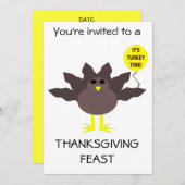 Türkei Time Erntedank Party Custom lädt ein Einladung (Vorne/Hinten)