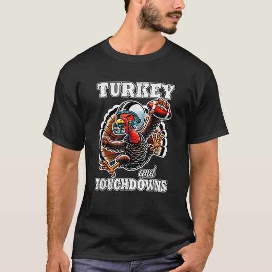 Türkei Touchdowns Funny Football Erntedank Männer T-Shirt (Vorderseite)