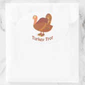 Türkei troff ovaler aufkleber (Tasche)