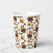 Türkei Trot Fun Run 5k Erntedank Running Design Pappbecher (Links)