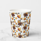 Türkei Trot Fun Run 5k Erntedank Running Design Pappbecher (Vorderseite)