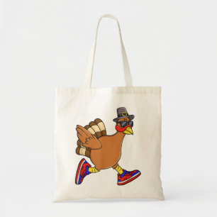Türkei Trot Funny Erntedank Day Running Pilgrim Tragetasche