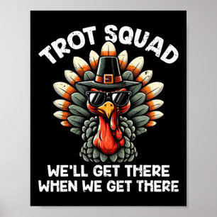 Türkei Trot Squad Funny Erntedank Running Costu Poster
