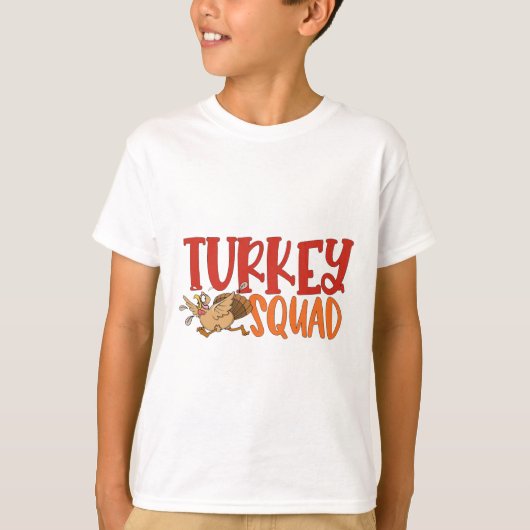 Türkei Trot Squad Funny Erntedank Running Match T-Shirt (Vorderseite)