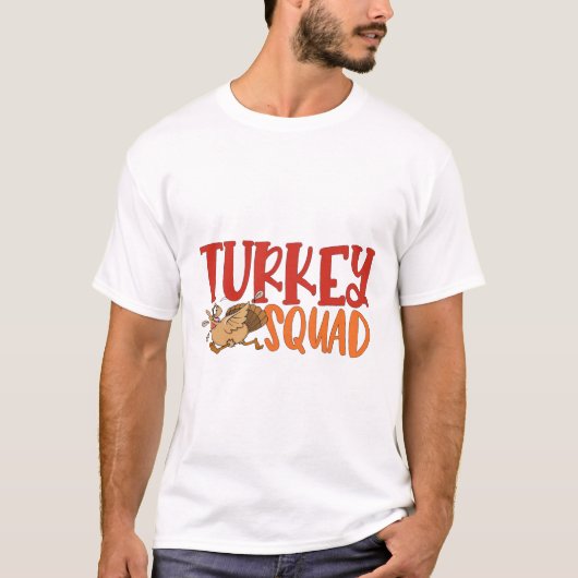 Türkei Trot Squad Funny Erntedank Running Match T-Shirt (Vorderseite)