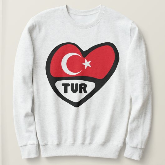 Türkei TUR Ländercode Sweatshirt (Design vorne)