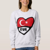 Türkei TUR Ländercode Sweatshirt (Vorderseite)