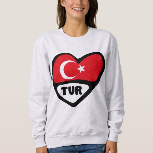Türkei TUR Ländercode Sweatshirt (Vorderseite)