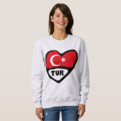Türkei TUR Ländercode Sweatshirt (Vorne ganz)