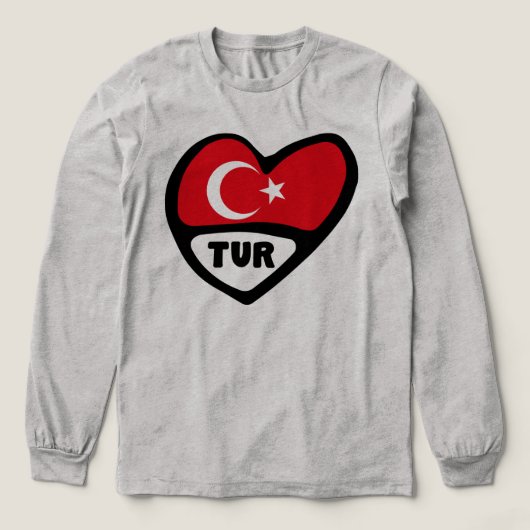 Türkei TUR Ländercode Tri-Blend Shirt (Design Vorderseite)