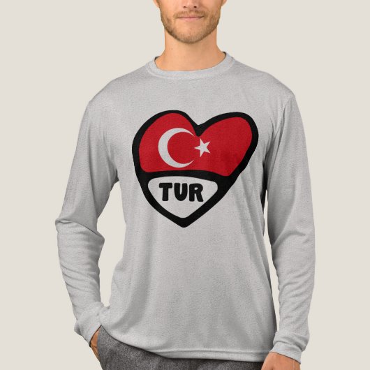 Türkei TUR Ländercode Tri-Blend Shirt (Vorderseite)