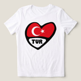 Türkei TUR Ländercode Tri-Blend Shirt