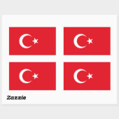 Türkei/Türkische Flagge Rechteckiger Aufkleber (Blatt)