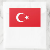 Türkei/Türkische Flagge Rechteckiger Aufkleber (Tasche)