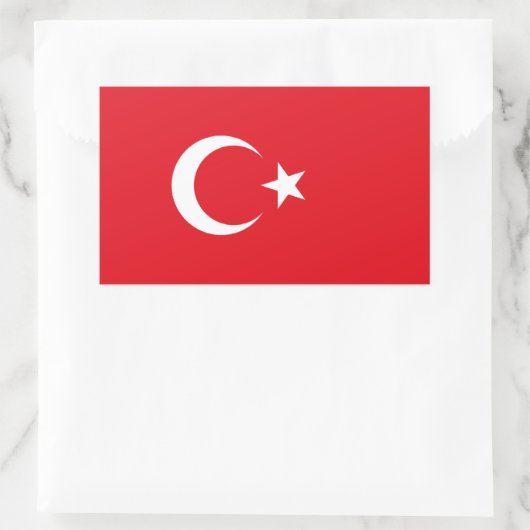 Türkei/Türkische Flagge Rechteckiger Aufkleber (Tasche)